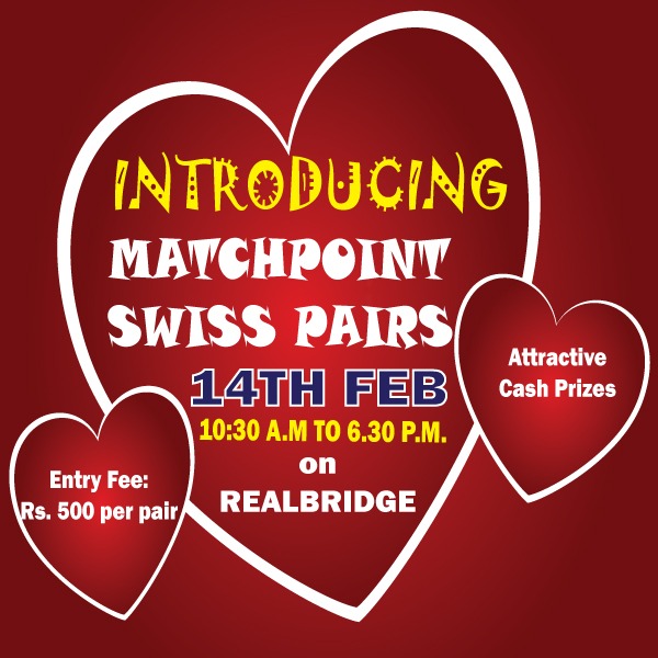 *NEW* Matchpoint Swiss Pairs Tournament Bridge From Home