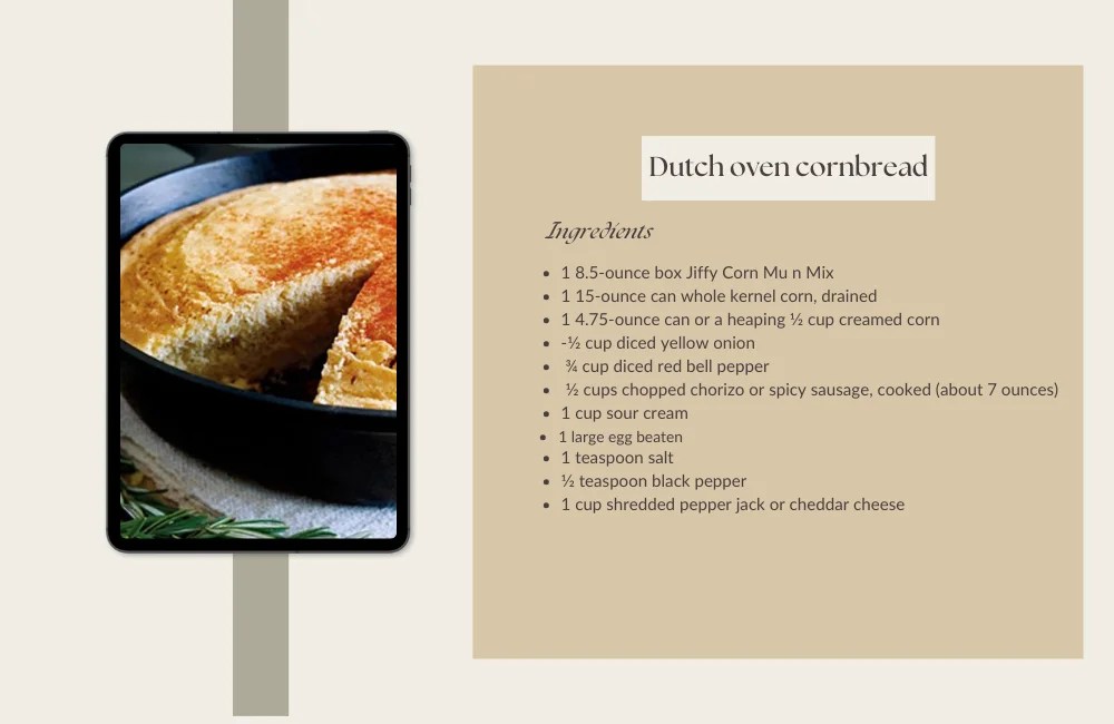 The Easiest Dutch Oven Cornbread Recipe