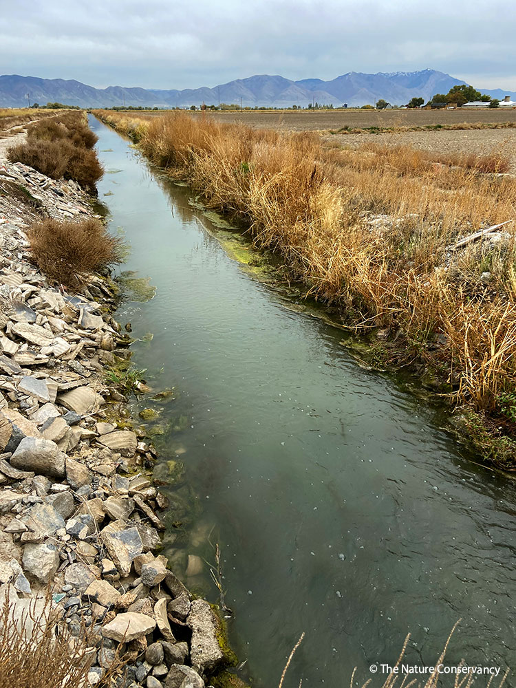 Flowing Canal Bear River Canal Company Tour Oct 2021 Courtesy The Nature Conservancy