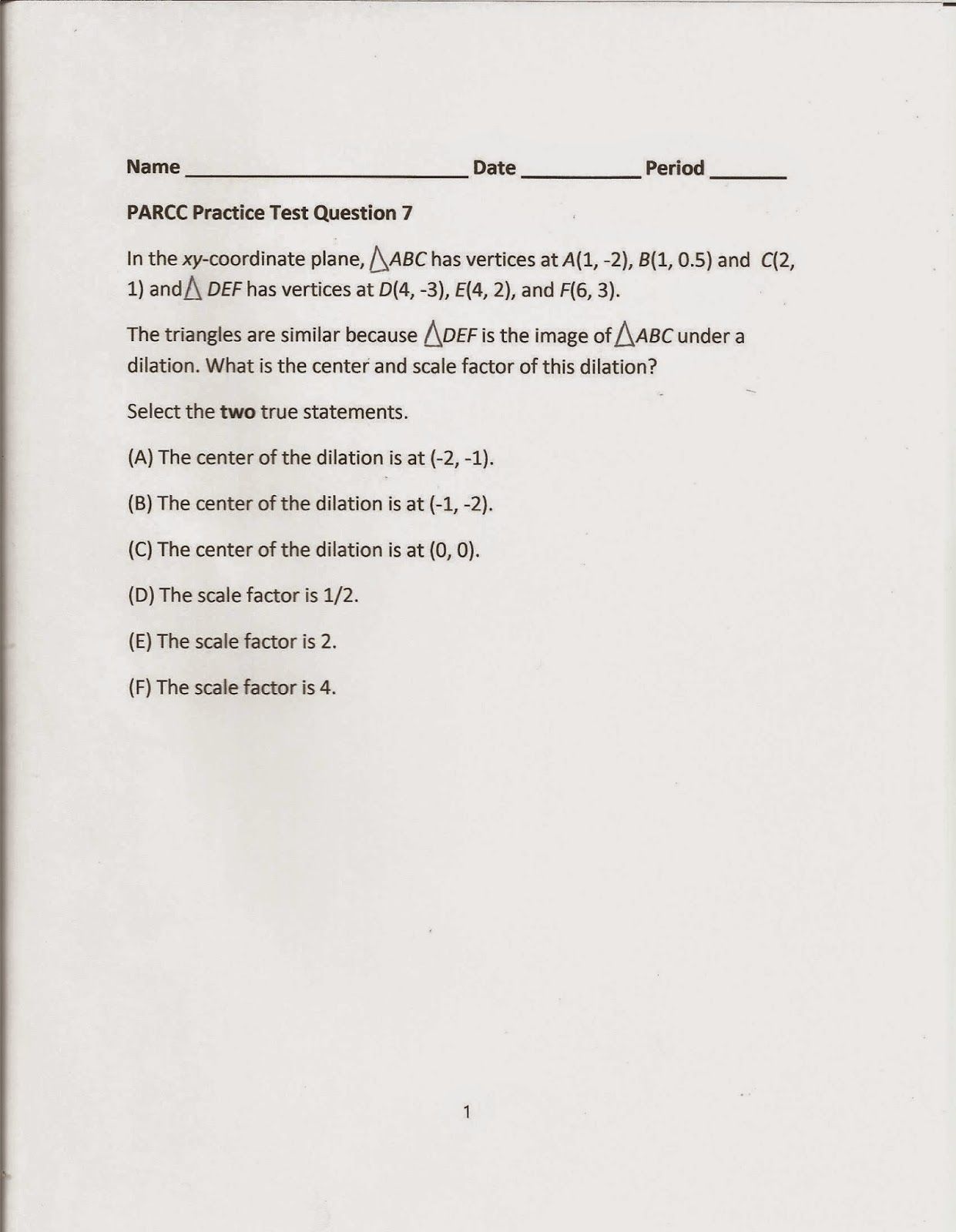 Glencoe Geometry Chapter 7 Worksheet Answers