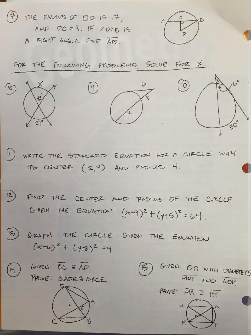 Glencoe Geometry Chapter 7 Worksheet Answers