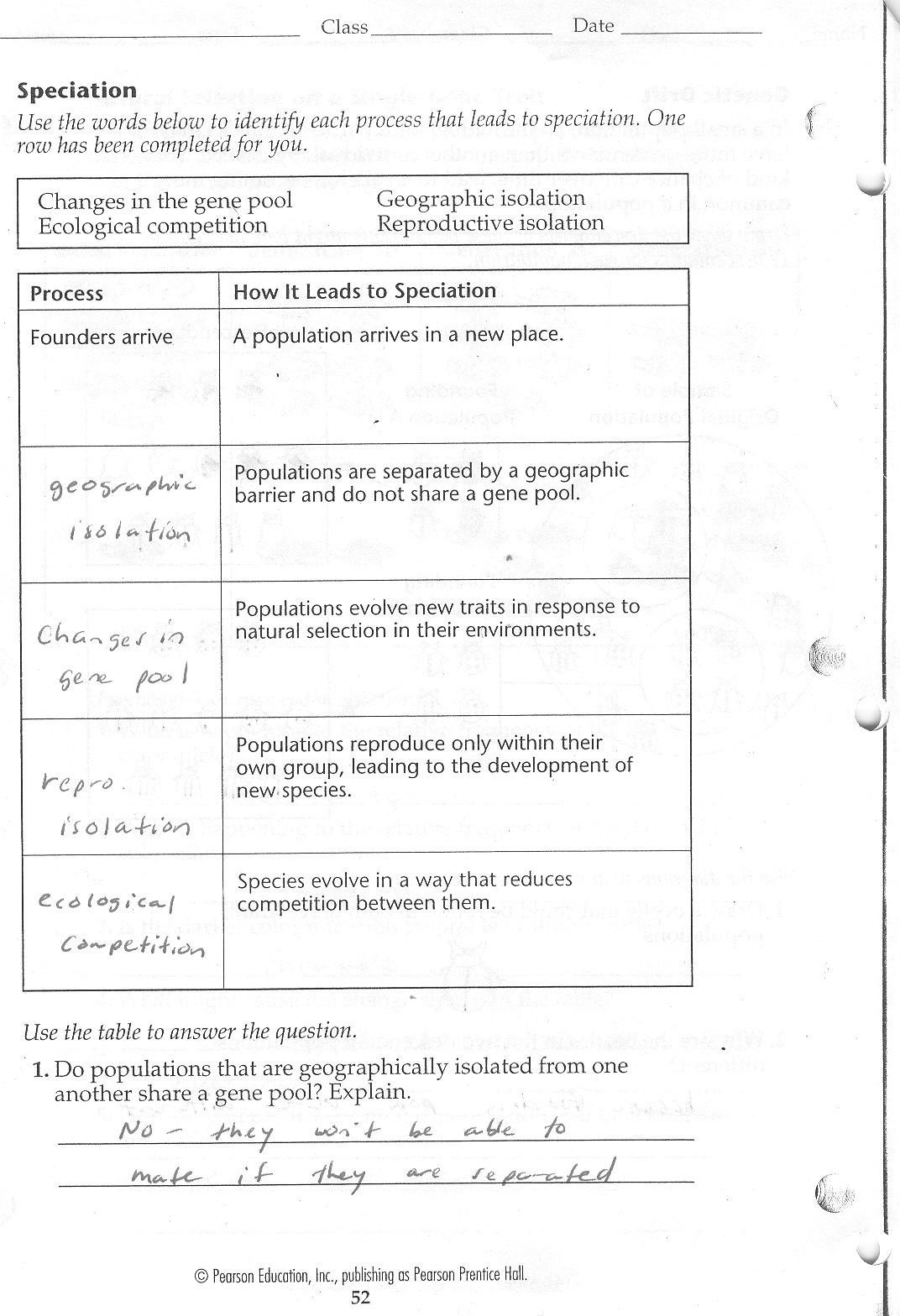 Speciation Worksheet Answers Briefencounters