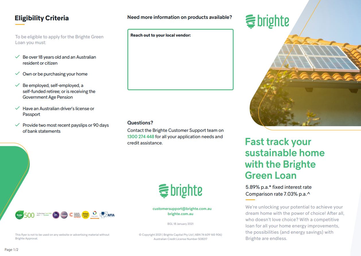 Brighte point of sale tools Brighte Partner Hub