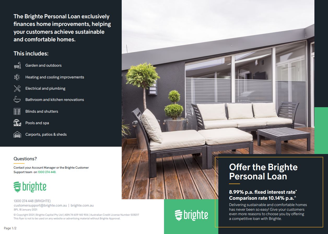 Brighte point of sale tools Brighte Partner Hub