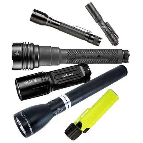 BrightGuy Flashlights, Headlamps, Work Lights, Police Flashlights
