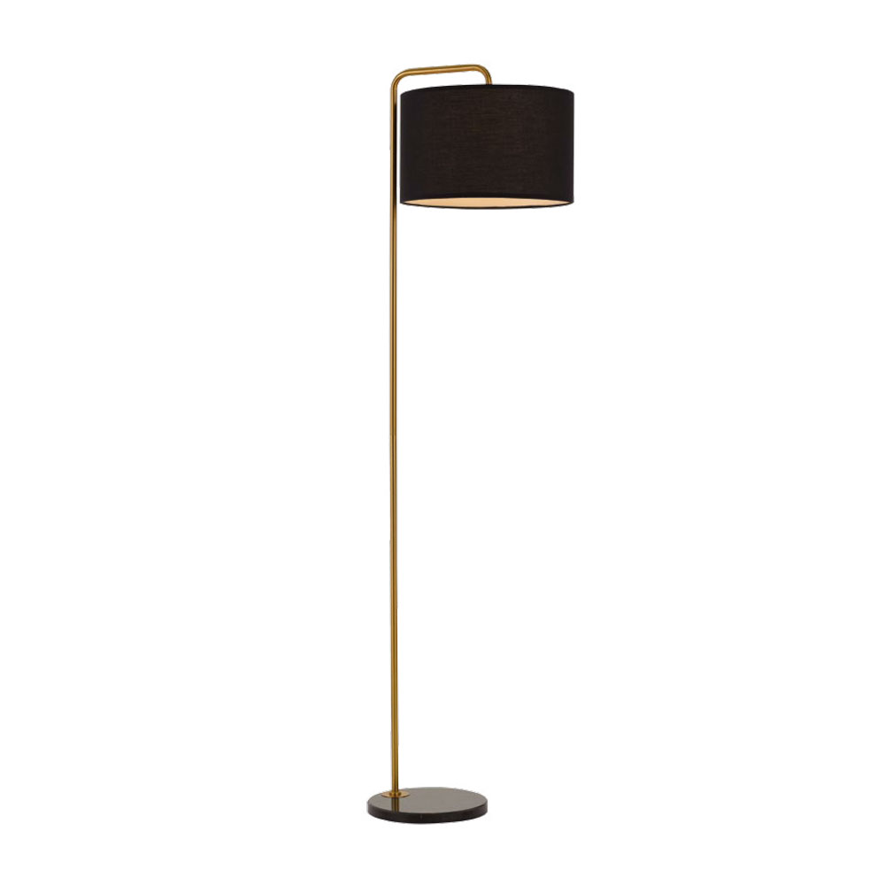 Ingrid 1 Light Floor Lamp Gold / Black INGRID FLGD+BK Bright Lighting