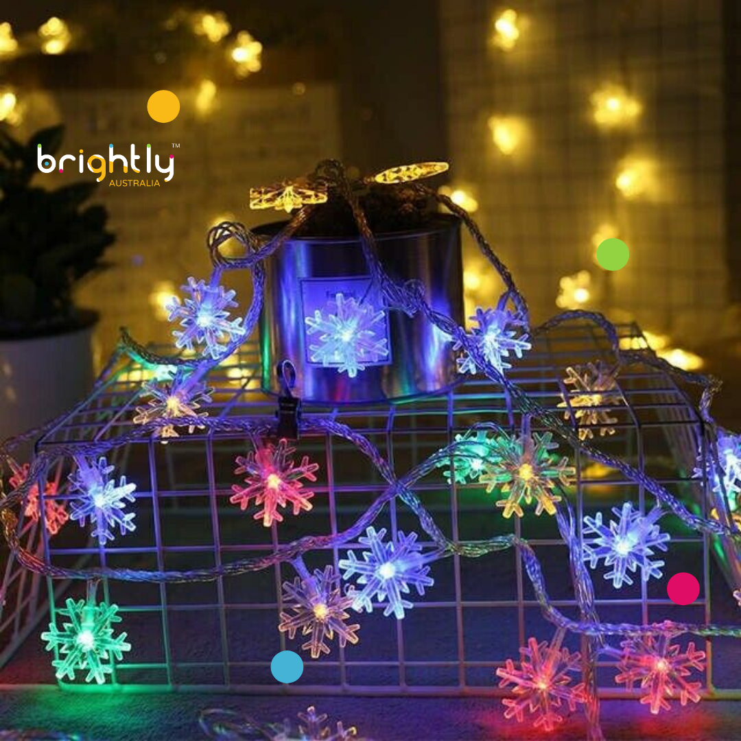 3 Metre / 20 LED Snowflake String Light Brightly Australia