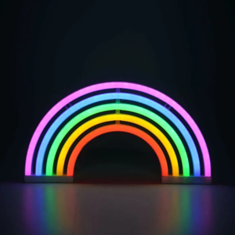 LED Rainbow Neon Sign USB Battery Powered Brightly Australia