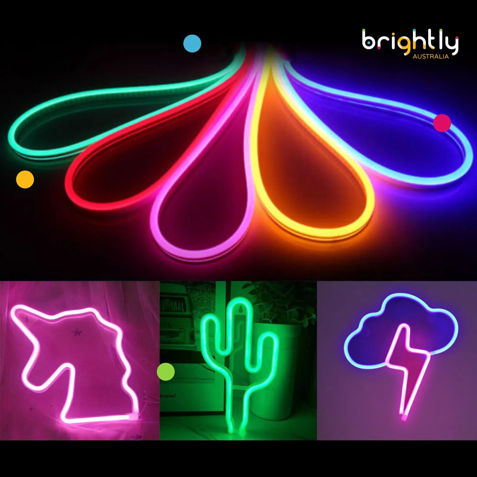 5M / 600 LED Flexible Neon Strip Rope Light Brightly Australia