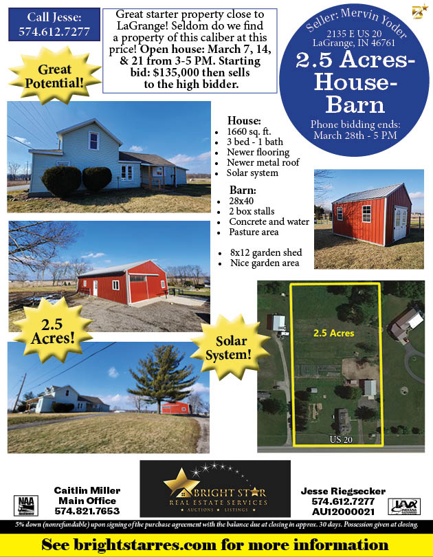 2.5 Acres House, Barn Bright Star Real Estate Services