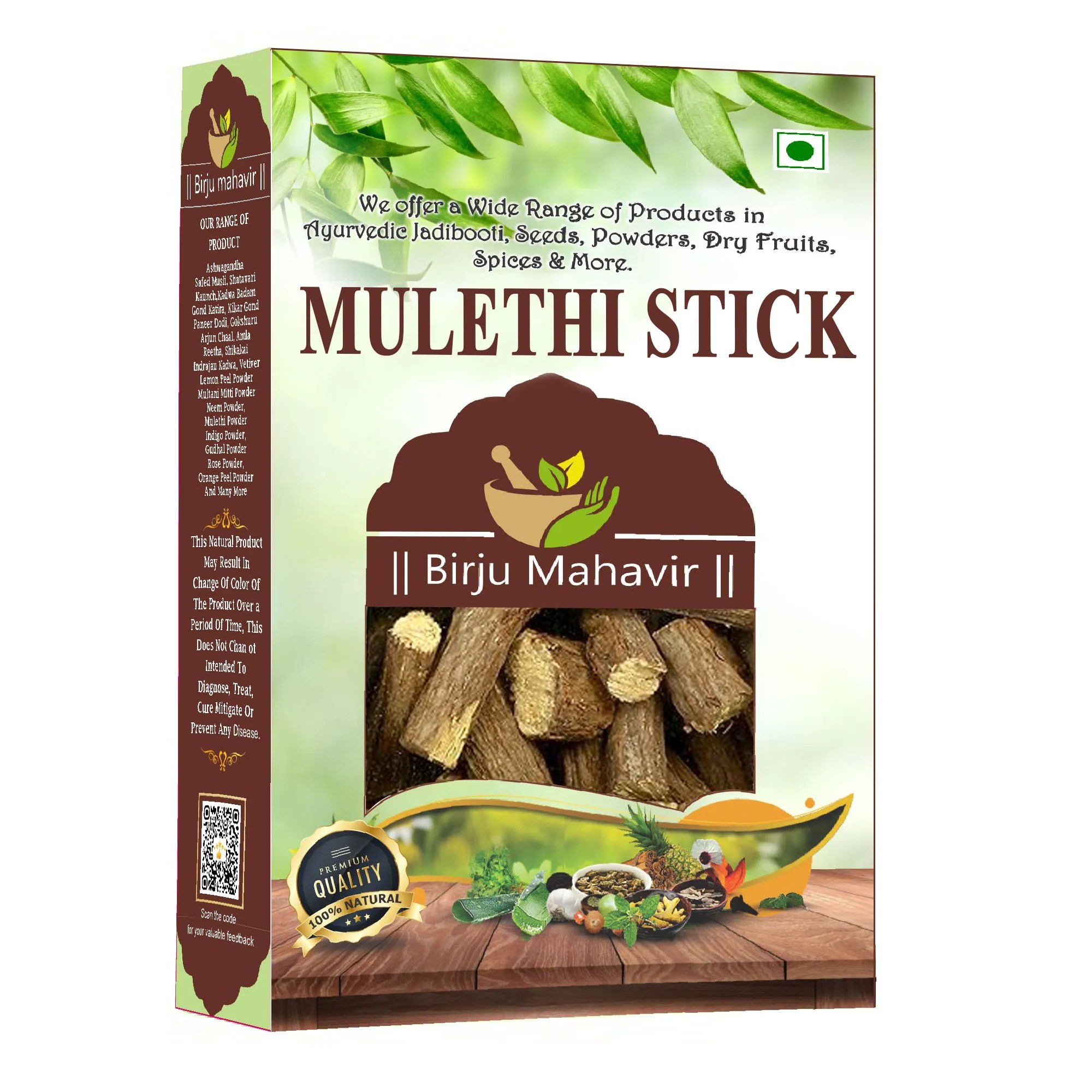 BrijBooti Mulethi Stick Yashtimadhu Jeshthamadha Licorice Root