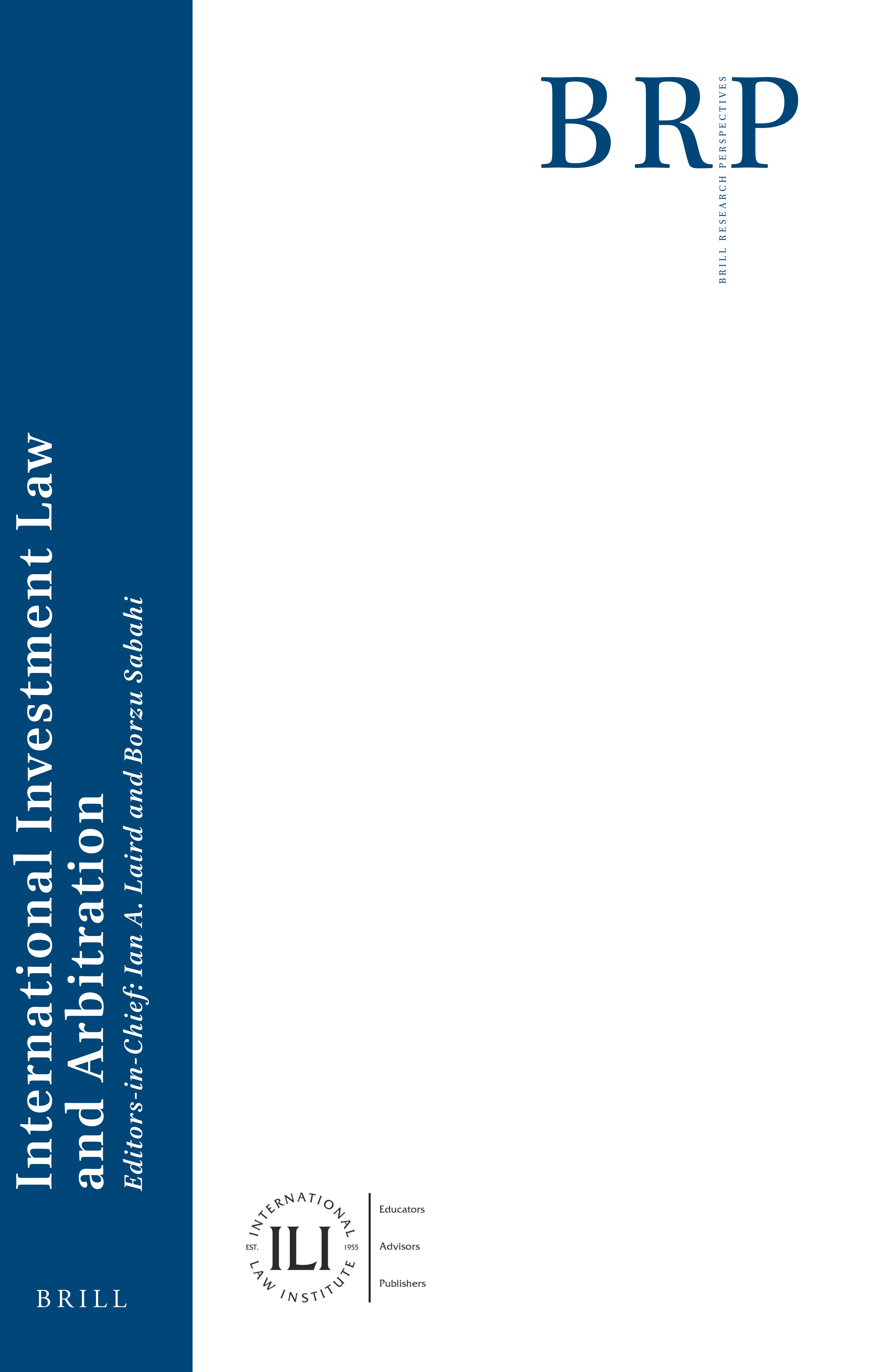 Brill Research Perspectives in International Investment Law and