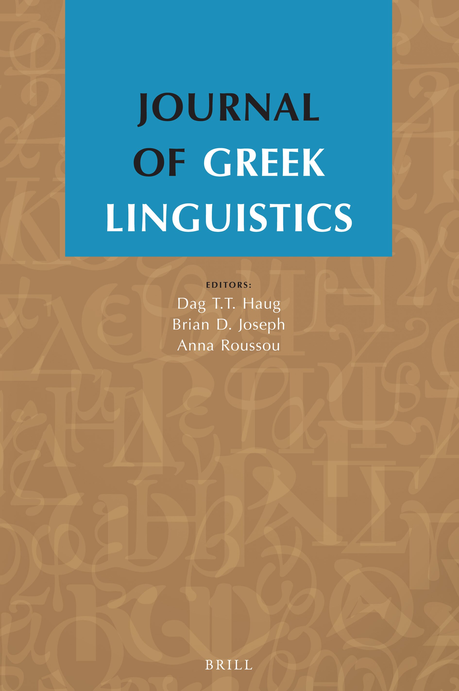 Review articleMorphology in Greek Linguistics The State of the Art in