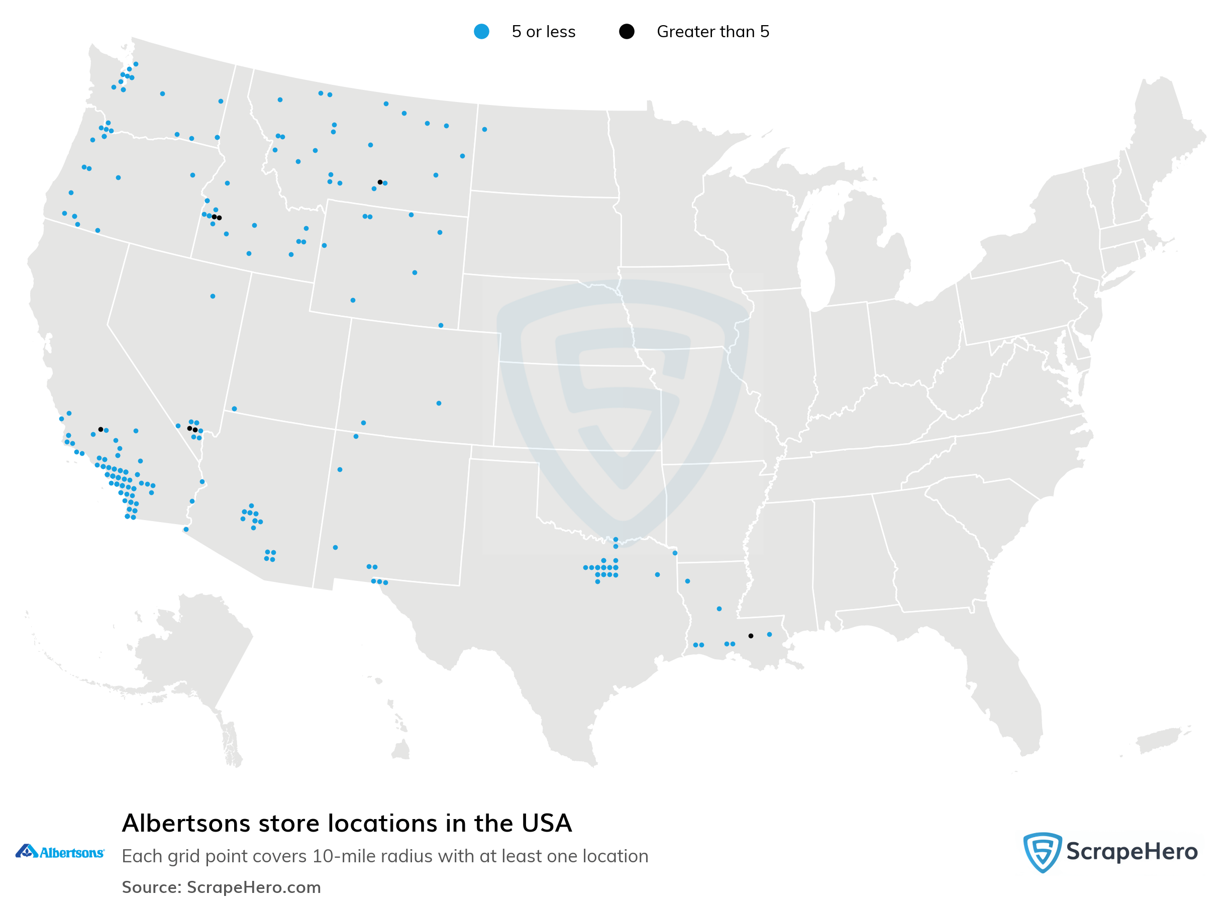 Map Of All 379 Albertsons Locations In The US By State