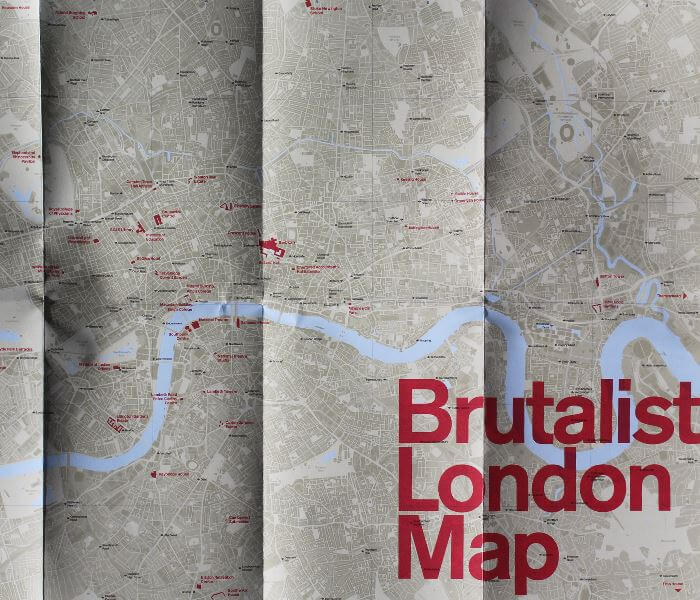 Brutalist Map Of London Brilliant Art Deco & Brutalist Architecture Maps of London Brilliant Maps