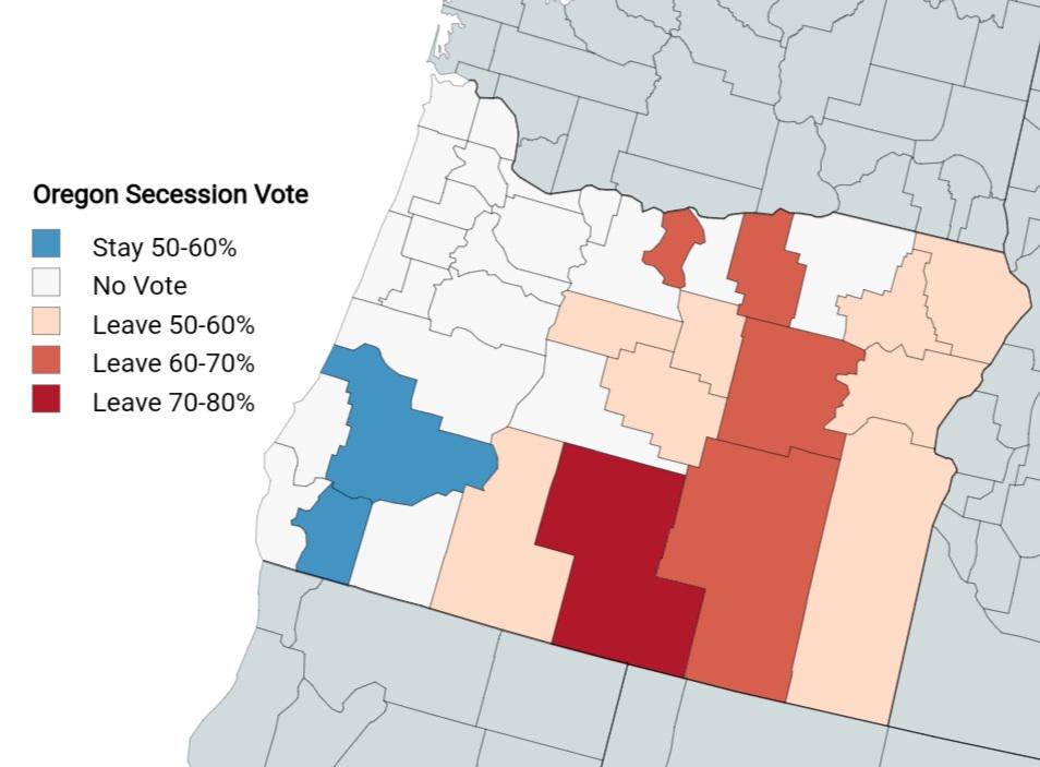 Oregon Counties That Voted to Leave And Join Idaho (2020 2024