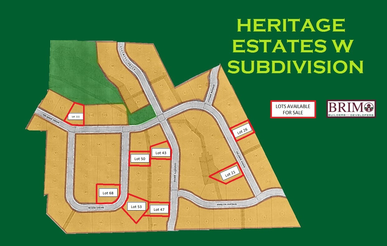 HERITAGE ESTATES WEST Brim Builders and Developers Brim Builders