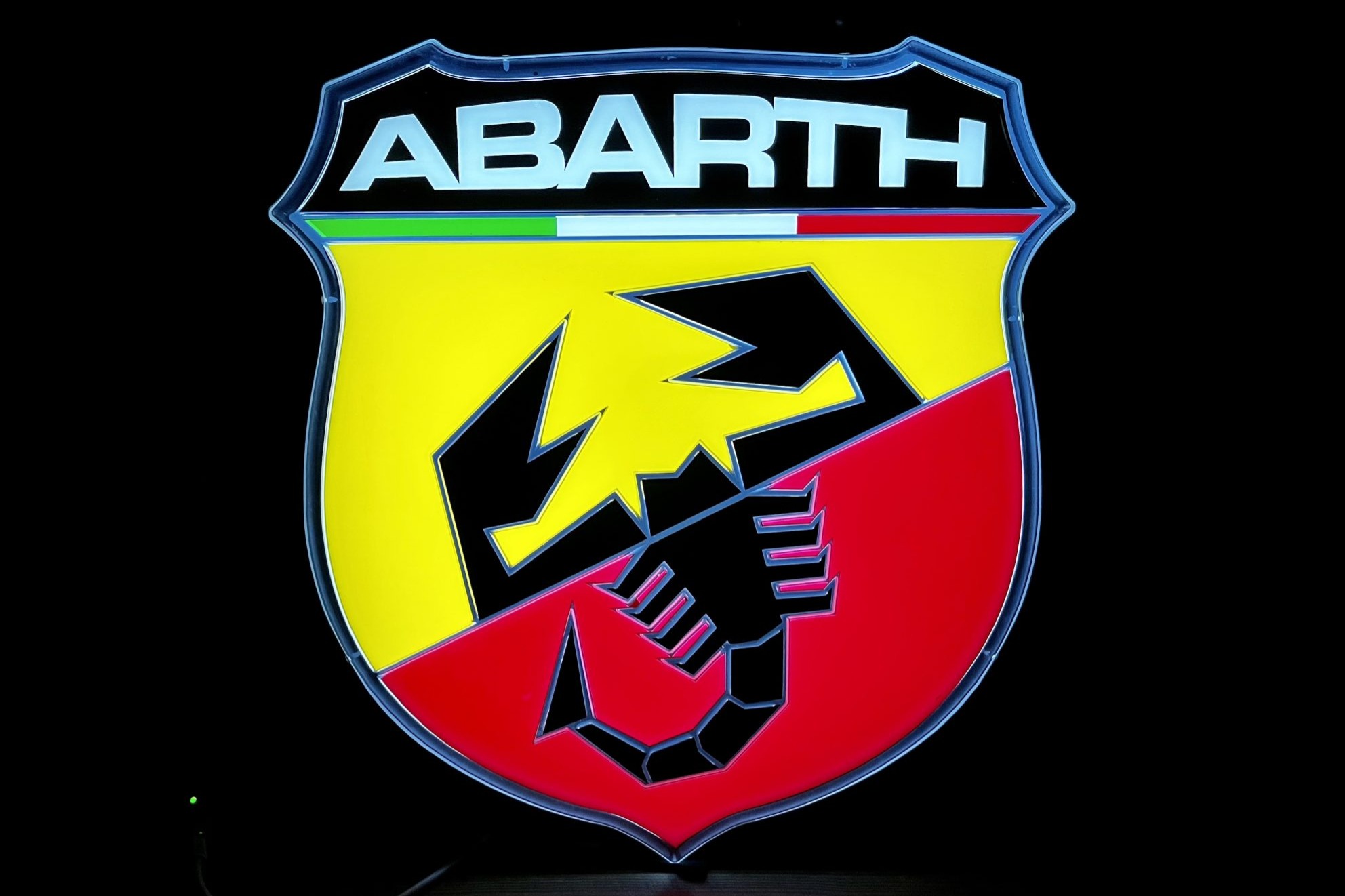 No Reserve Illuminated Abarth Sign for sale on BaT Auctions sold for