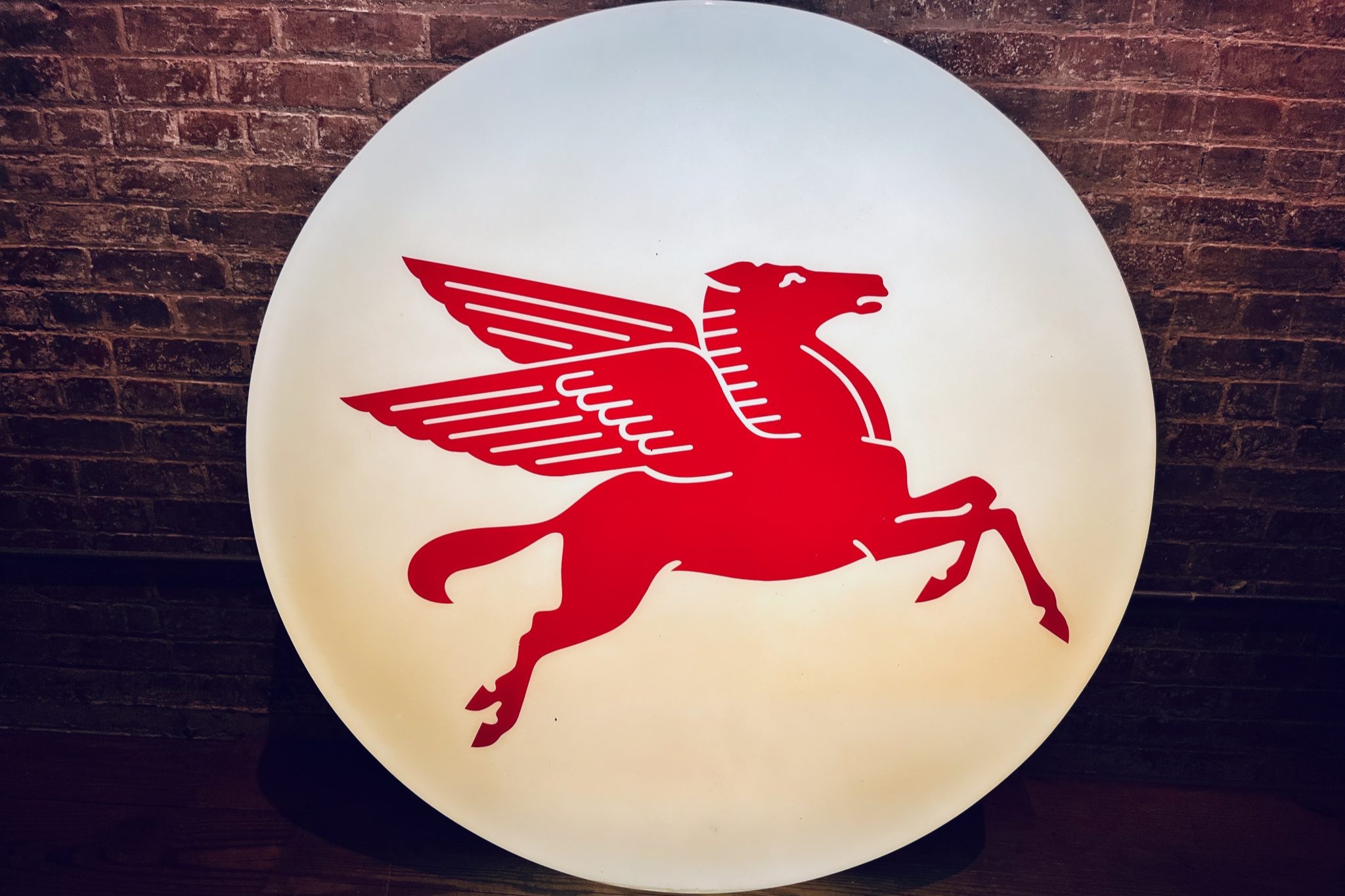 No Reserve Illuminated Mobil Pegasus Sign for sale on BaT Auctions
