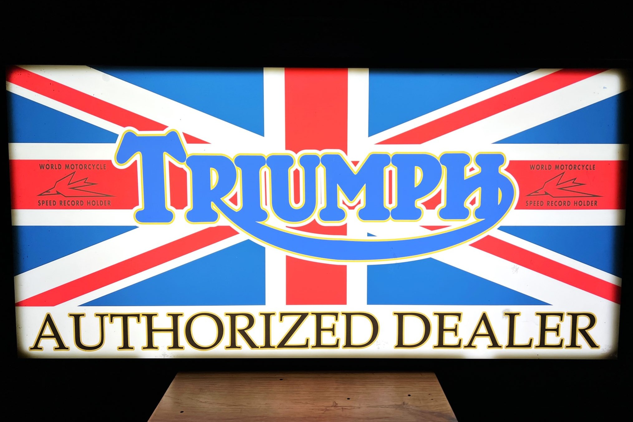 No Reserve Illuminated Triumph Motorcycles Sign for sale on BaT