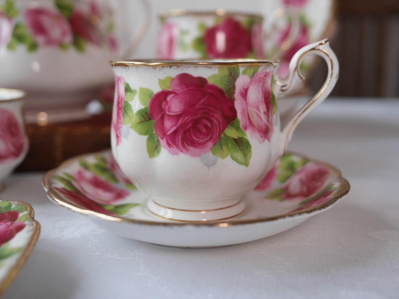 Bring Back Tea Time Royal Albert Old English Rose Tea Set