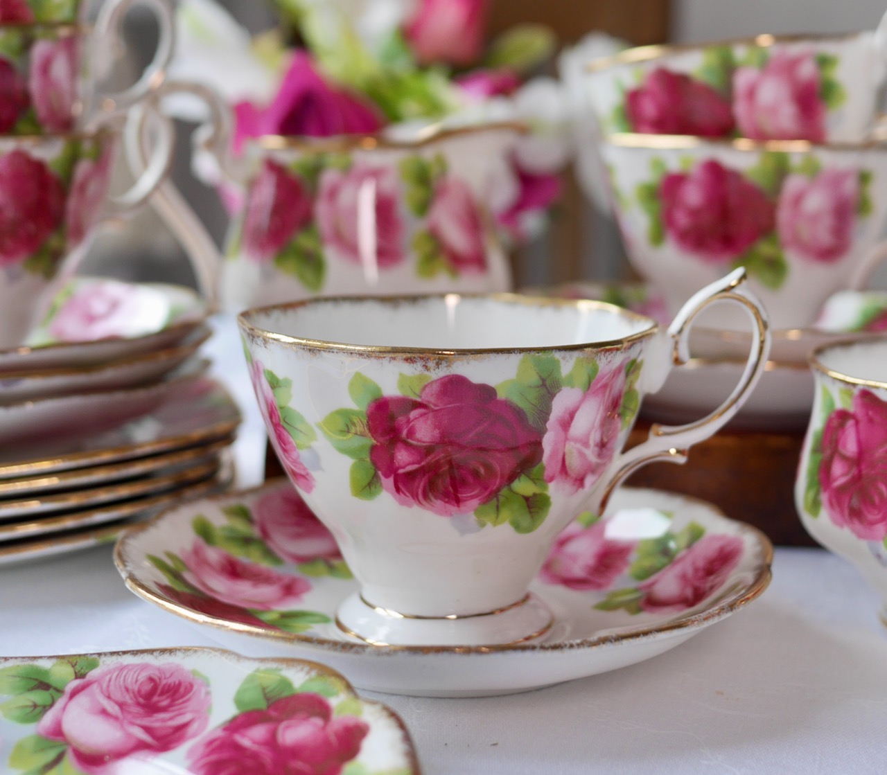 Bring Back Tea Time An Old English Rose Tea Set Serves 6