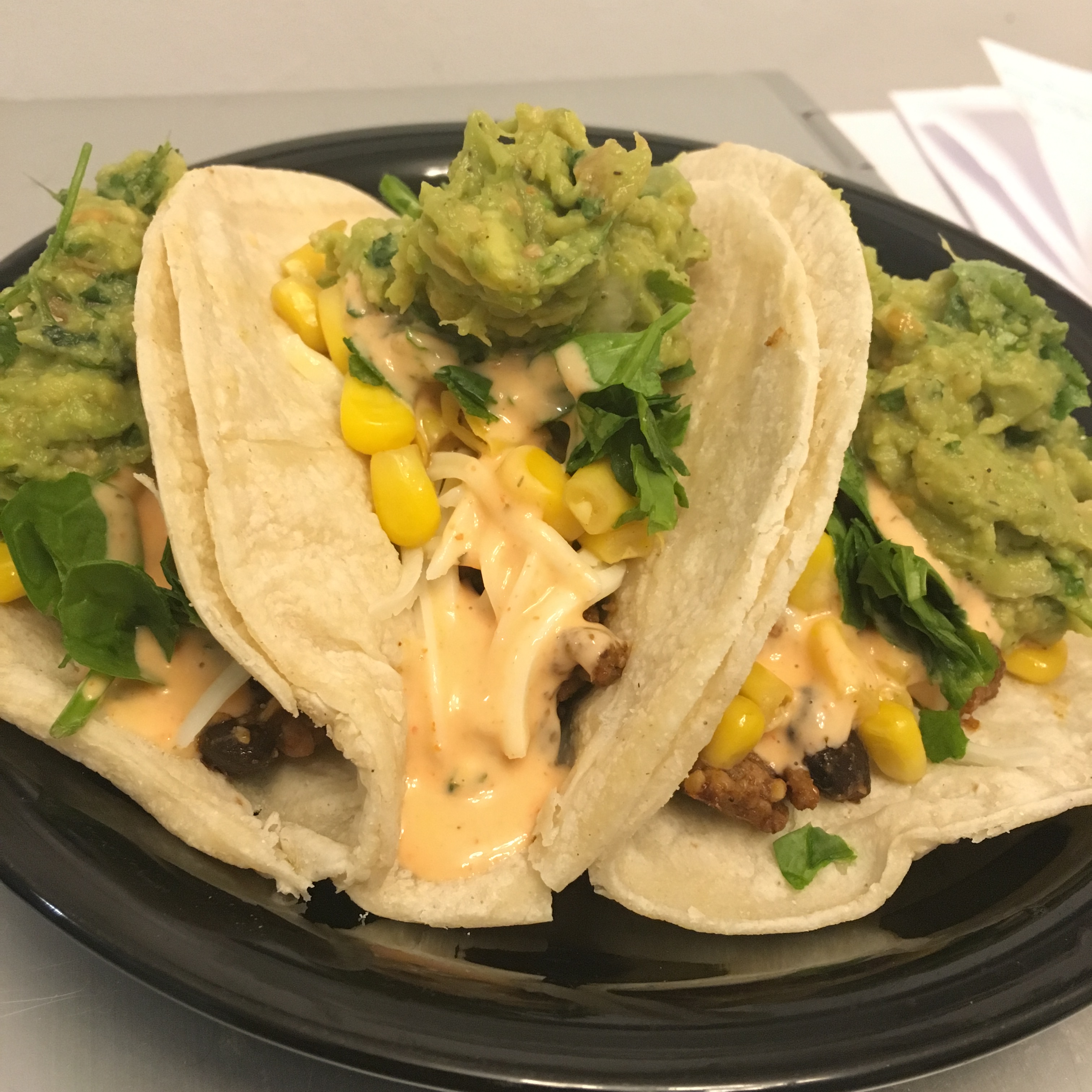 Tofu & Black Bean Tacos with Creamy Chipotle Sauce Briraefit