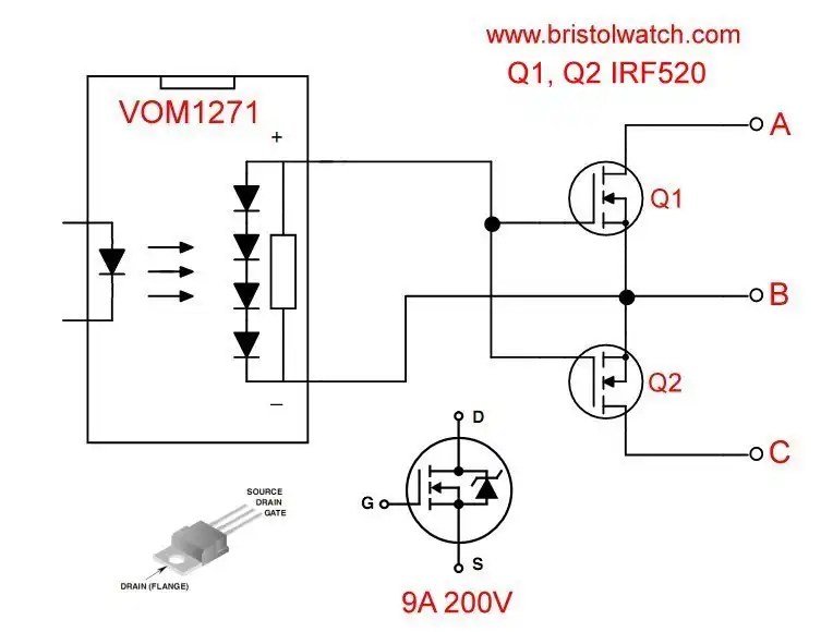 Build High Power MOSFET Bidirectional Switch Relay