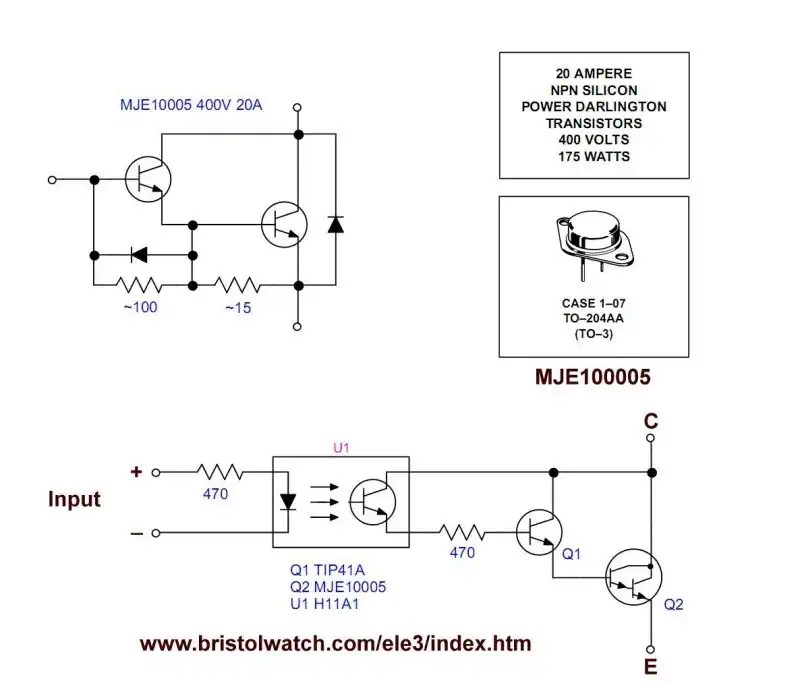 Driving Darlington Transistors with Optocouplers