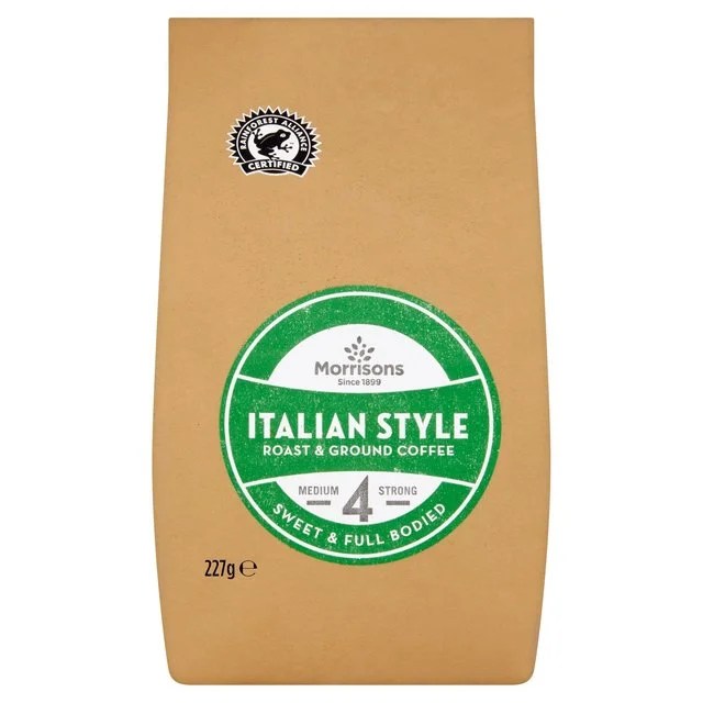 Morrisons Italian Style Roast & Ground Coffee 227g Britain Essentials