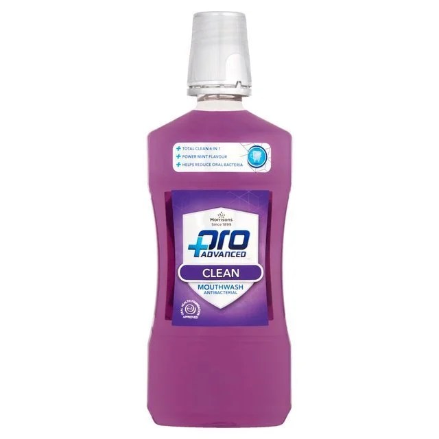 Morrisons Pro Total Clean Mouthwash 500ML Britain Essentials Hong