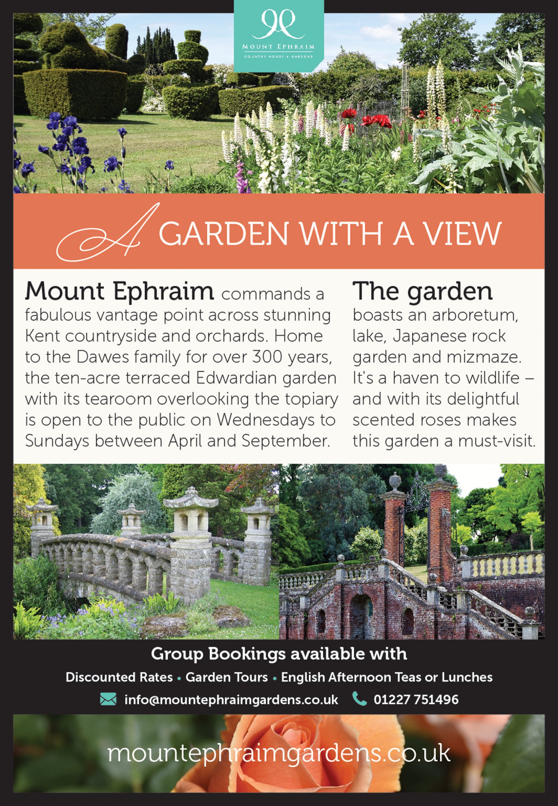 Britain for Groups Mount Ephraim Gardens