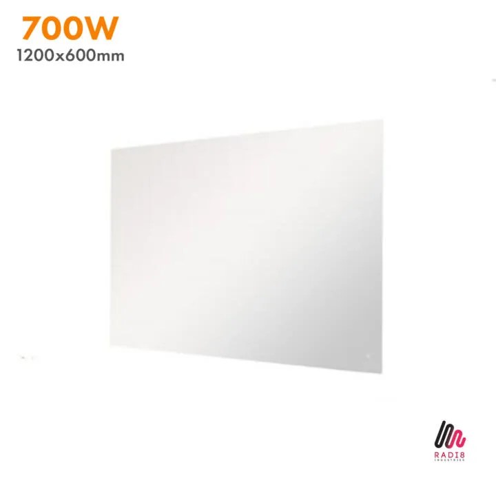 Infrared Heating Panel (1200 x 600) Rectangular Bathroom Mirror heater 700w BriTek