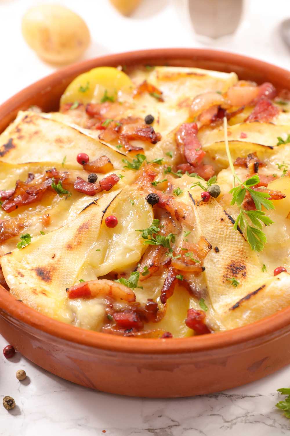 James Martin Leek Potato And Bacon Bake British Chefs Table