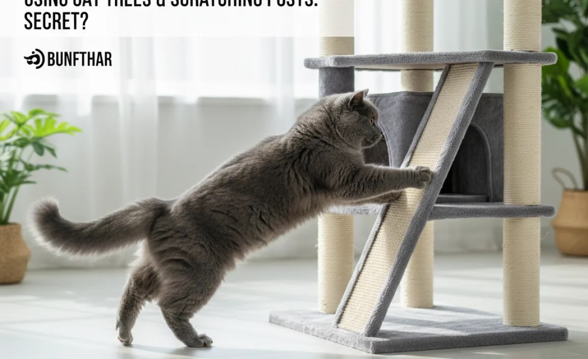 Using Cat Trees and Scratching Posts