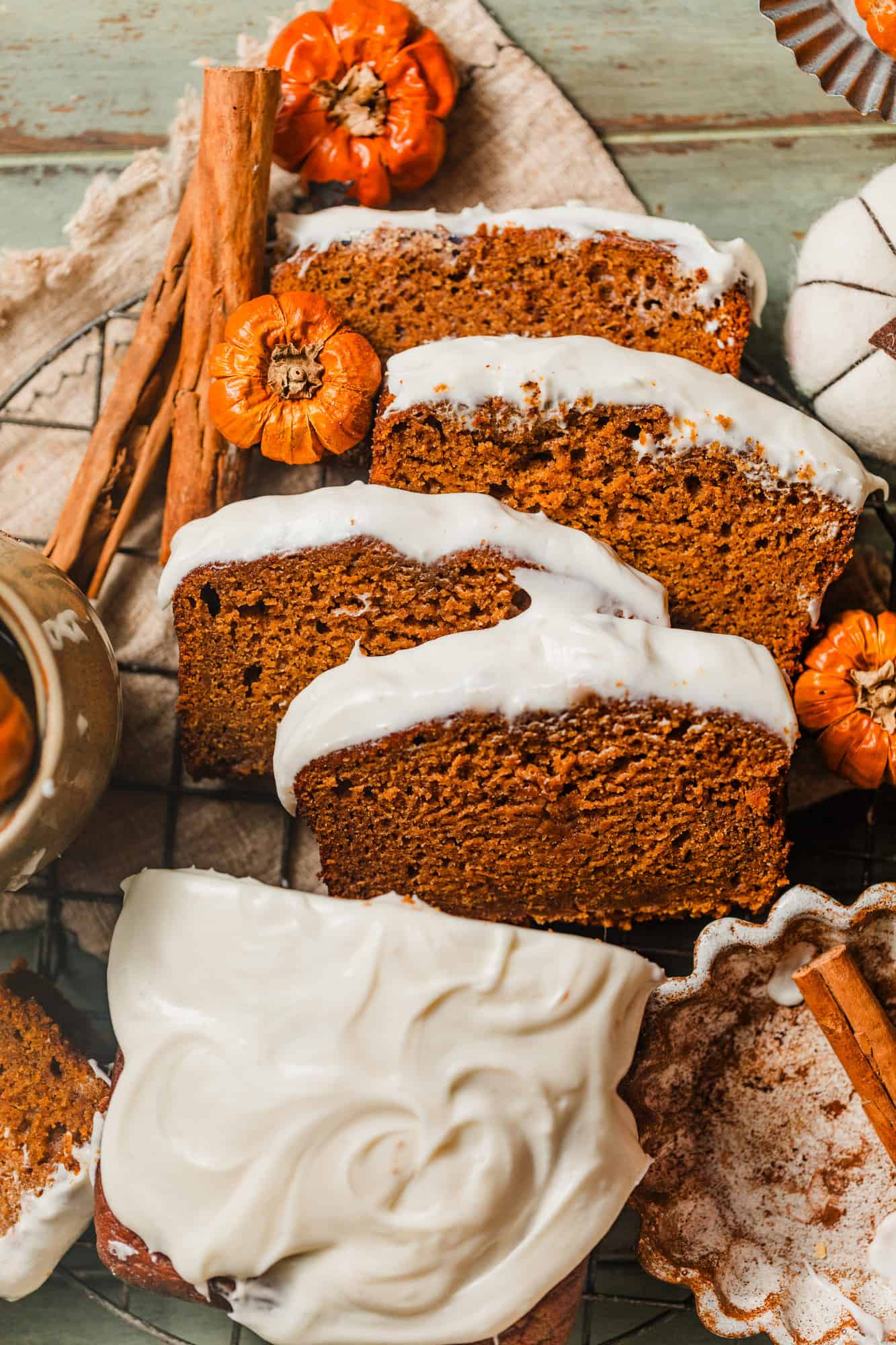 Pumpkin Spice Pound Cake With Cream Cheese Frosting