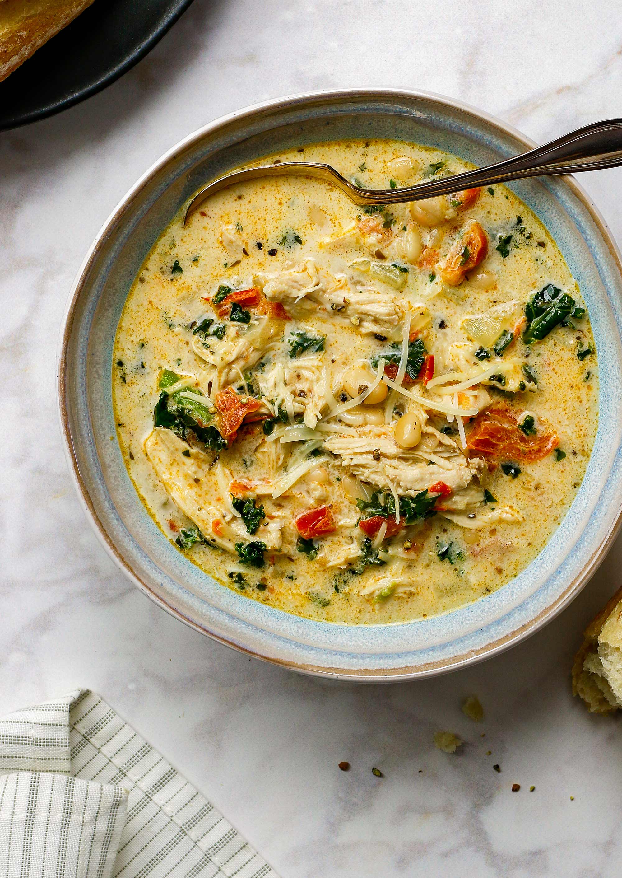Creamy Tuscan Chicken Soup • Brittany Stager