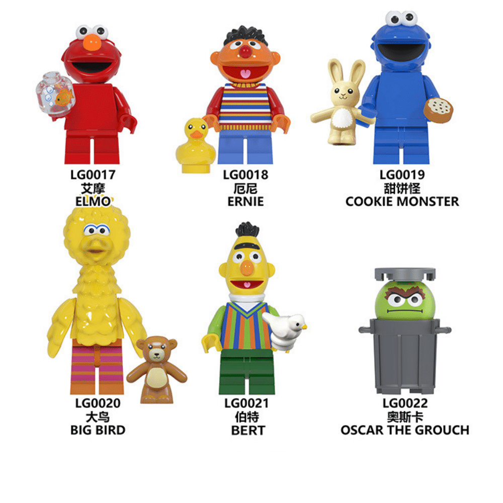 Cartoon Sesame Street Bert LG0021 Minifigures Brixtoy