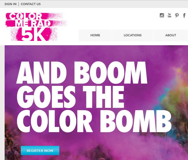 Color Me Rad Utah WordPress  Design