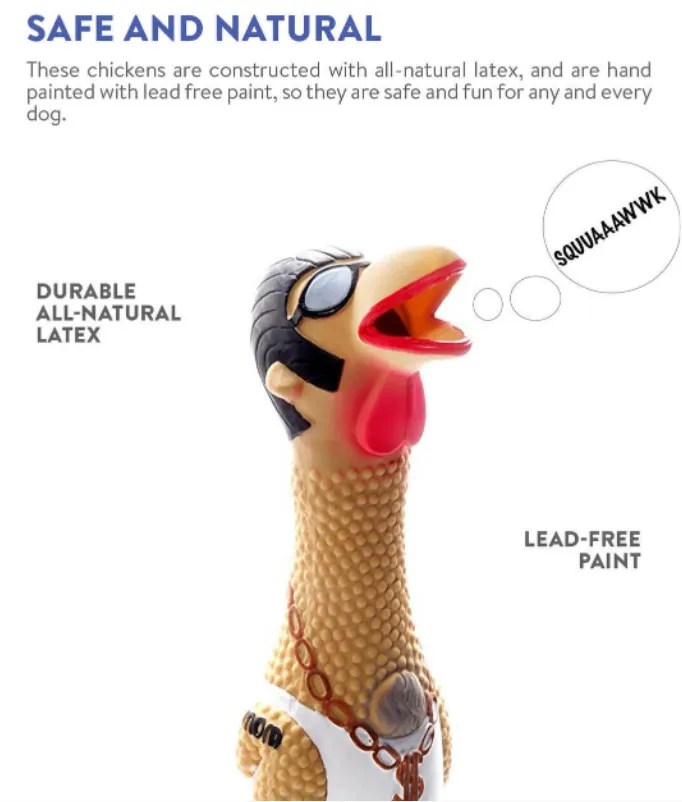 Charming Pet Squawkers Extreme Latex Dog Toy Earl Large Boxer