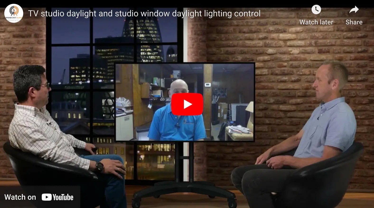TV studio daylight and studio window daylight lighting control Broadcast Blinds