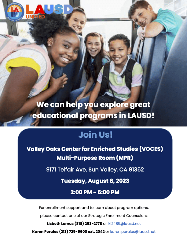 LAUSD Educational Programs Meeting Hillery T. Broadous Elementary