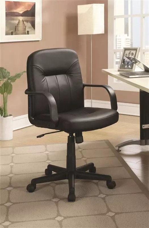 Black Vinyl Office Chair Broad Warehouse Furniture