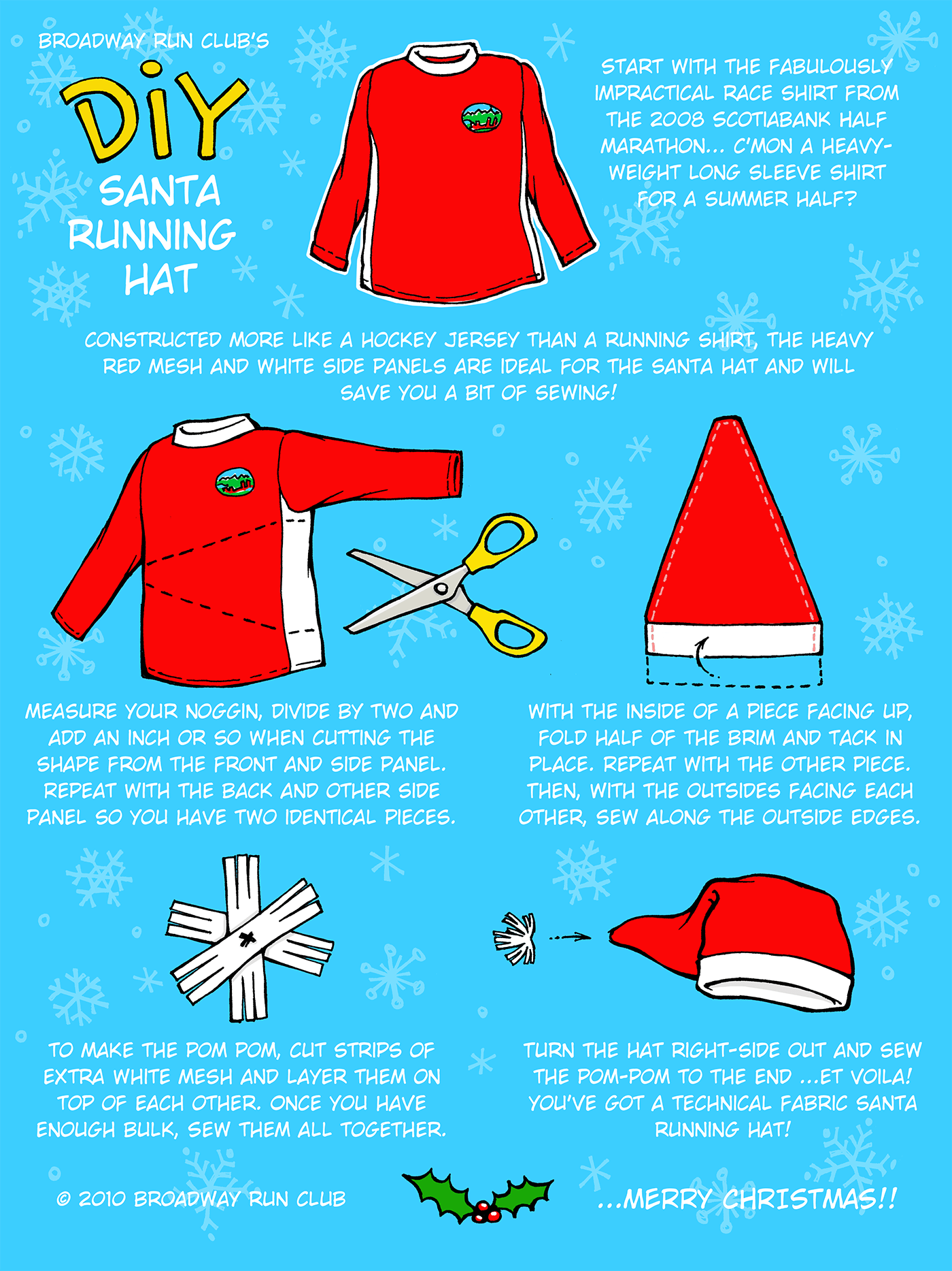 DIY Santa Hat Broadway Run Club