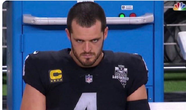 Derek Carr's angry stare became an instant meme during RaidersChiefs