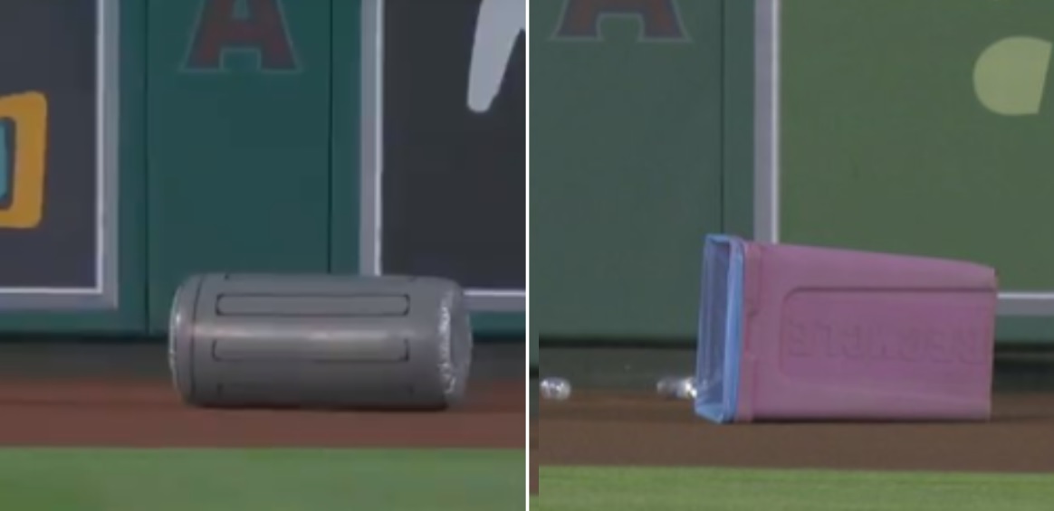 Security Forced To Guard Outfield Wall Because Angels Fans Couldn't