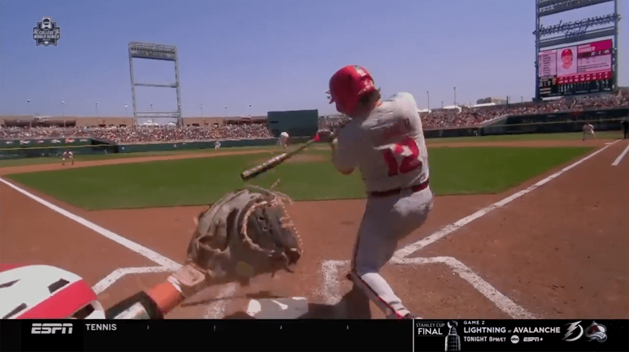 POV Video Of 'Ump Cam' Shattering At College World Series Goes Viral