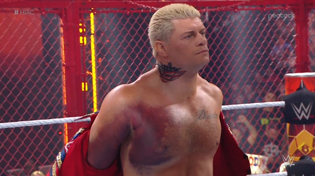 Cody Rhodes Wrestled With A NastyLooking Torn Pectoral Injury At WWE's