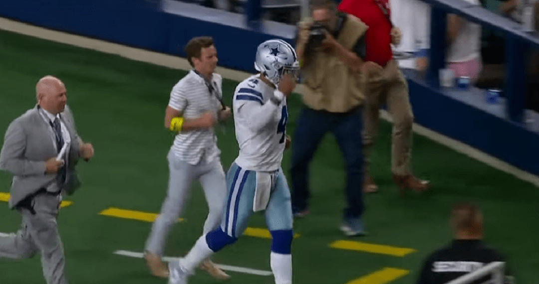 Cowboys Fans Throw Trash At QB Dak Prescott As He Leaves Game