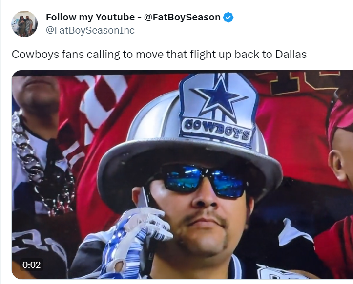 Cowboys Fan On The Phone An Instant Meme While Watching His